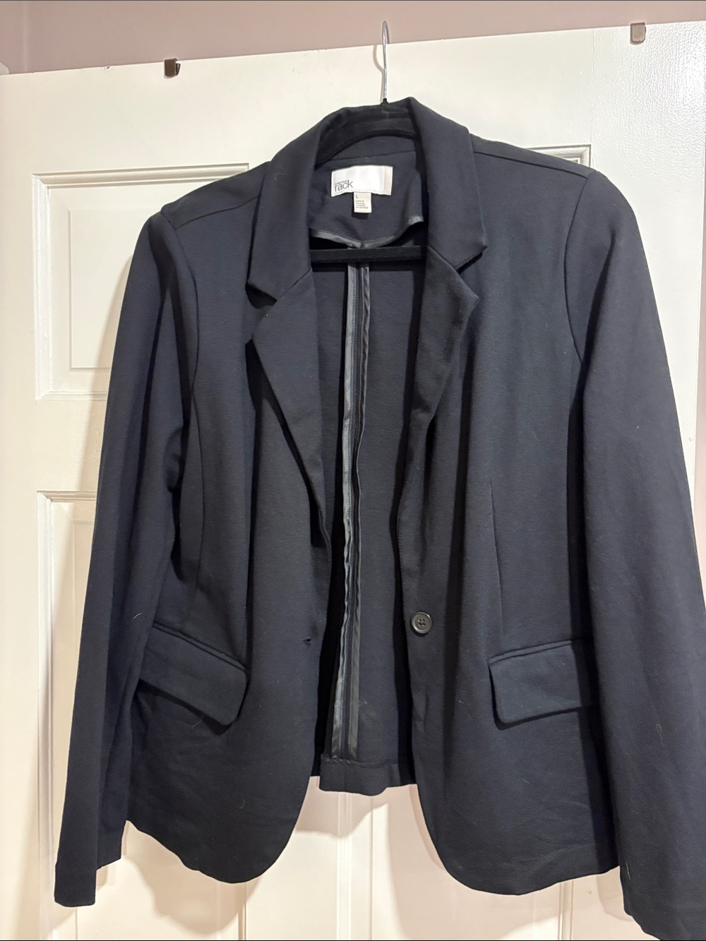Black Single-Button Women's Blazer Jacket